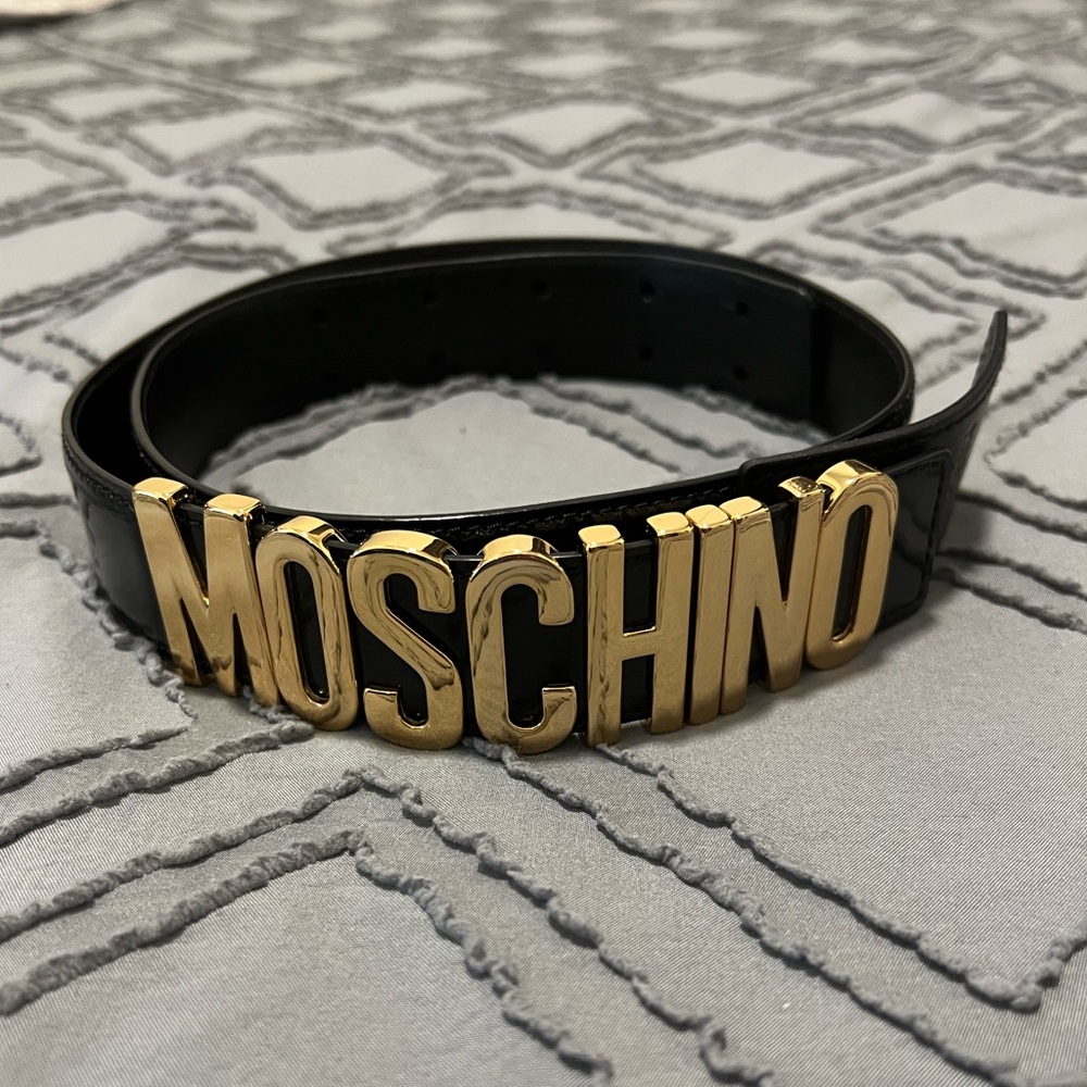 Moschino black thick belt